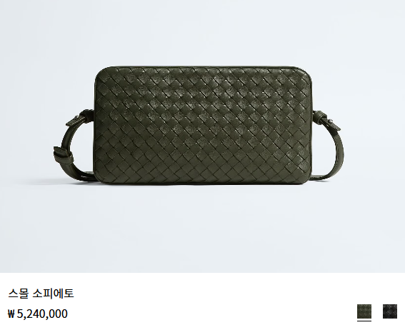 보테가 베네타 스몰 소피에토 바크 그린
