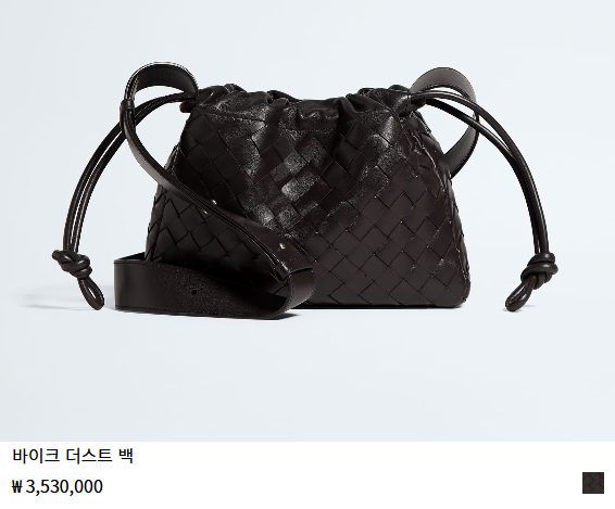 보테가 베네타 바이크 더스트 백 에스프레소