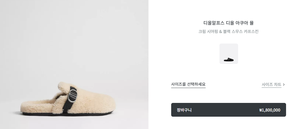 디올 알프스 아쿠아 뮬 크림