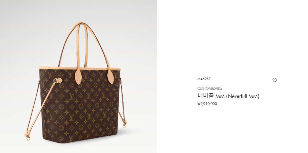 루이비통 네버풀 MM (Neverfull MM)