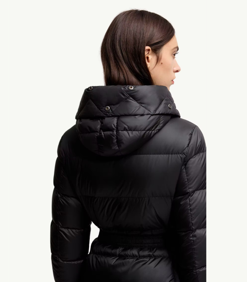 MONCLER Boed 후드 시어링 트리밍 쇼트 다운 재킷